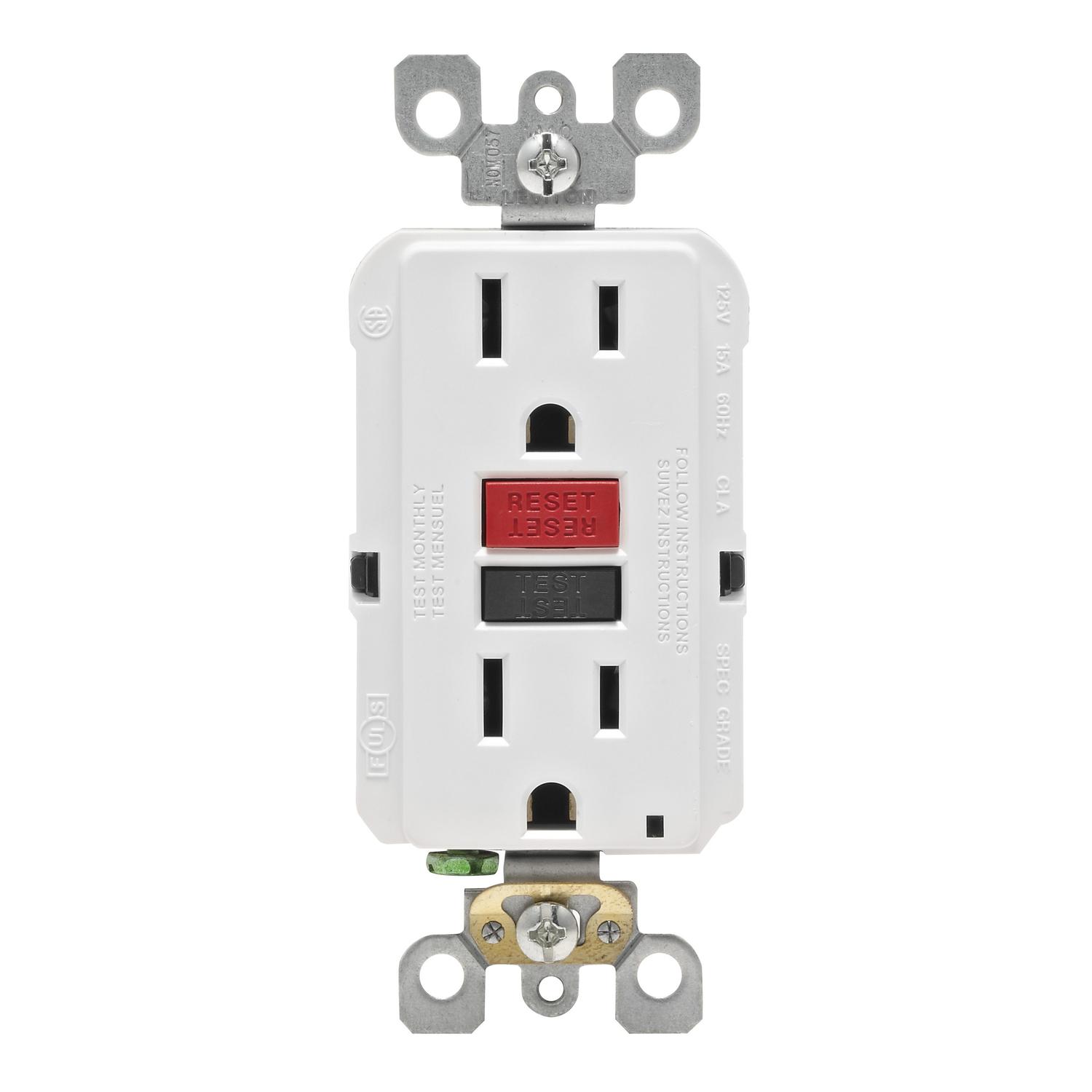 Leviton SmartlockPro 20 amps 125 V Duplex White GFCI Outlet 5-20R 1 pk -  Ace Hardware