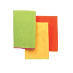 Ritz Assorted Polyester Solid Bar Mop Dish Cloth 3 pk