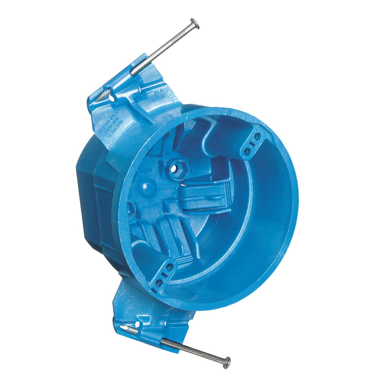 Carlon 4 in. Round Thermoplastic 1 gang Electrical Box Blue Ace Hardware