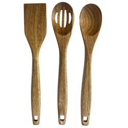 Totally Bamboo Brown Acacia Wood Utensil Set