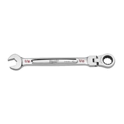Milwaukee 9/16 in. X 9/16 in. 12 Point SAE Flex Head Combination Wrench 7.8 in. L 1 pc