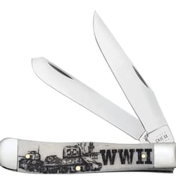 Case Trapper WWII Knife Black/Silver 1 pc