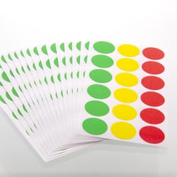 Bazic Products 3/4 in. H X 3/4 in. W Round Assorted Multipurpose Label 306 pk