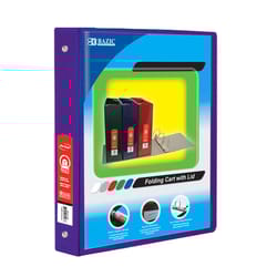 Bazic Products 1 in. W X 9.96 in. L 3-Ring Purple View Binder