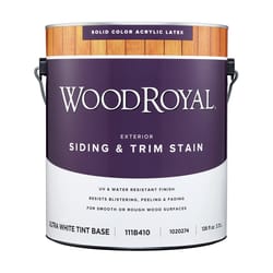 Ace Wood Royal Solid Tintable Flat Ultra White Base Acrylic Latex Siding and Trim Stain 1 gal