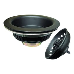 Keeney 4-1/2 in. Black Stainless Steel Kitchen Sink Strainer