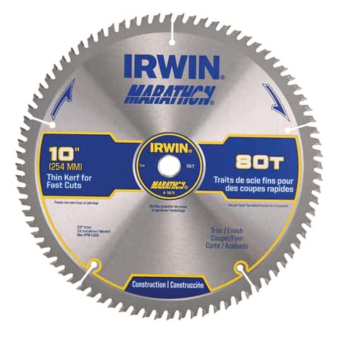 IRWIN Marathon 10-in 6-Tooth Continuous Diamond Circular Saw Blade