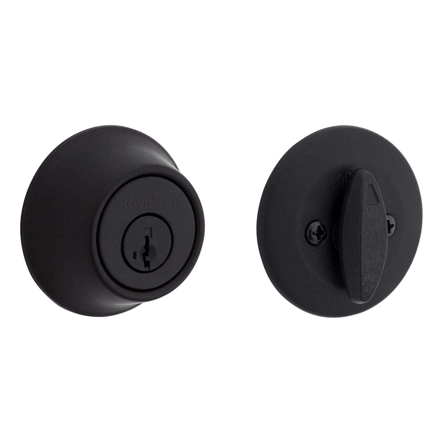 Kwikset Matte Black SmartKey Deadbolt 23/4 in. Ace Hardware