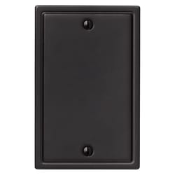 Amerelle Moderne Matte Black 1 gang Steel Blank Wall Plate 1 pk