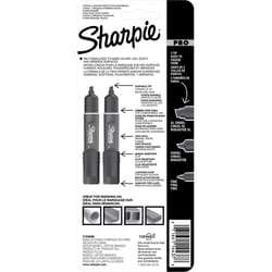 Sharpie PRO Black/Red Chisel Tip Permanent Marker 2 pk