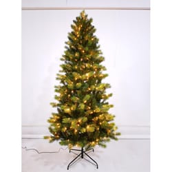 Celebrations 7 ft. Full LED 450 ct 1-2-Tree Cayce Pine Color Changing Christmas Tree