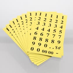 Bazic Products 1/2 in. H X 5/8 in. W Rectangle Black Gold Foil Number Label 378 pk