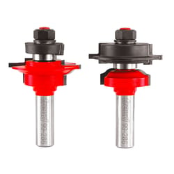 Freud 2 in. D X 2 in. X 3-1/8 in. L Glass Panel Cabinet Door Router Bit Set 2 pc