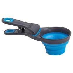 Dexas Blue Rubber 1/2 cups Pet Food Scoop For All Animals