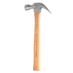 GreatNeck 16 oz Smooth Face Contoured Claw Hammer 11 in. Hickory Handle