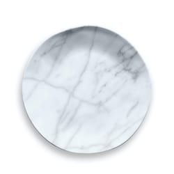 TarHong Gray/White Melamine Carrara Marble Salad Plate 8.5 in. D 1 pc