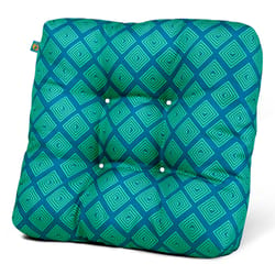 Duck Covers Blue/Green Polyester Seat Cushion 5 in. H X 19 in. W X 19 in. L