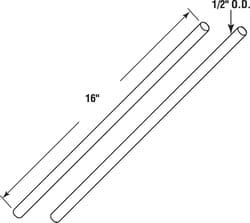 Prime-Line 16 in. L X 1/2 in. D Wire Winding Rods
