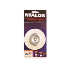 Dico Nyalox 4 in. Fine Crimped Mandrel Mounted Wheel Brush Nylon 2500 rpm 1 pc