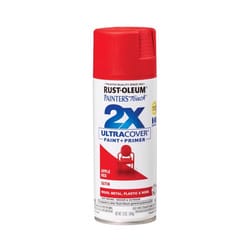 Rust-Oleum Painter's Touch 2X Ultra Cover Satin Apple Red Paint+Primer Spray Paint 12 oz