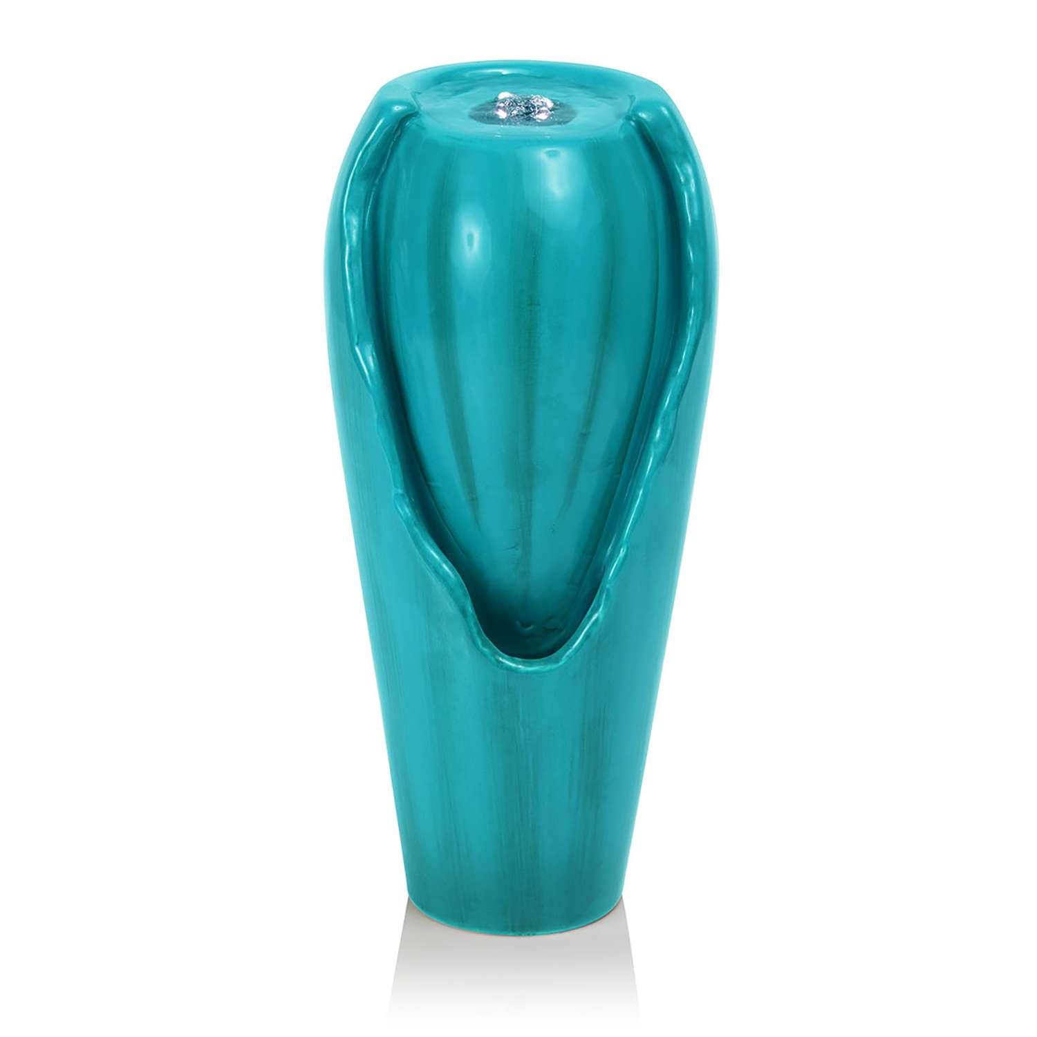 Alpine Ceramic Turquoise 11 in. H Table Top Fountain Ace Hardware