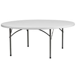 Flash Furniture Traditional 72 in. W X 72 in. L Round Folding Table
