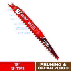 Diablo Amped Demo Demon 9 in. Carbide Tipped Reciprocating Saw Blade 3 TPI 1 pk