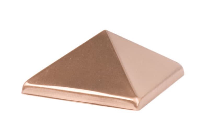 Waddell 4 in. H X 4 in. L Prefinished Brown Pine/Copper Exterior Post Top