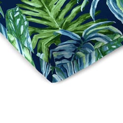 Jordan Manufacturing Blue/Green Floral Polyester Seat Pad 17 in. W X 19 in. L