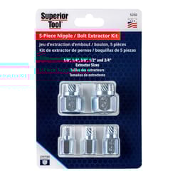 Superior Tool Steel Bolt Extractor Set 5 pc