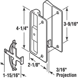 Prime-Line Zinc-Plated Black Plastic Latch and Pull 1 pk