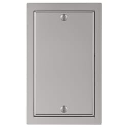 Amerelle Shaker Satin Nickel Gray 1 gang Zinc Blank Wall Plate 1 pk