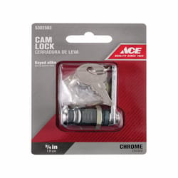 Ace Chrome Silver Brass Cam Lock