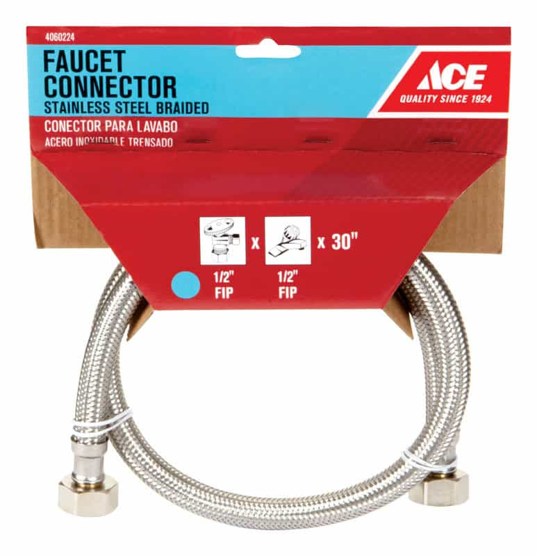 3/8 Comp x 1/2 in FIP. x 20 in. Braided Stainless Sink Flexible Water  Connector - Proflo