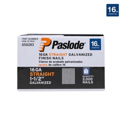 Paslode 1-1/2 in. L X 16 Ga. Straight Strip Galvanized Finish Nails 2000 pk