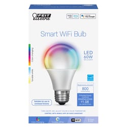 Feit Smart Home A19 E26 (Medium) Smart-Enabled LED Bulb Color Changing 60 Watt Equivalence 1 pk