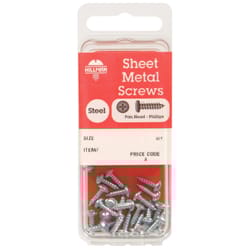HILLMAN No. 14 Ga. X 1-1/2 in. L Phillips Pan Head Sheet Metal Screws 1 lb 1 pk