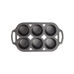 Lodge 7 in. W X 13 in. L Muffin Pan Gray 1 pc