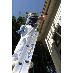 Werner 20 ft. H Aluminum Extension Ladder Type II 225 lb. capacity