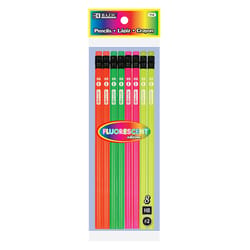 Bazic Products Fluorescent Neon #2HB Wood Pencil 8 pk