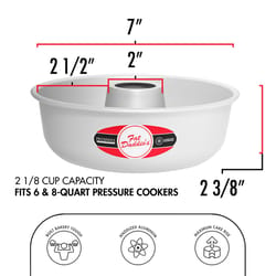 Fat Daddio's ProSeries 8 in. L Round Tube Pan Silver 1 pc