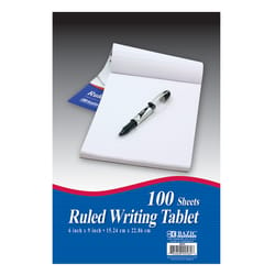 Bazic Products 9 in. W X 6 in. L Ruled Writing Tablet 100 sheet