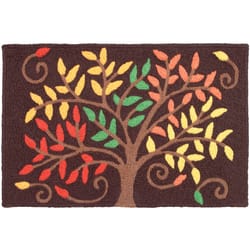 Jellybean 20 in. W X 30 in. L Multi-Color Autumn Colors Polyester Accent Rug