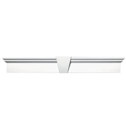 Builders Edge 6 in. H X 3 in. L Prefinished White Vinyl Flat Panel Window Header