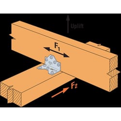 Simpson Strong-Tie ZMax 2.5 in. H X 1.5 in. W 18 Ga. Galvanized Steel Framing Angle