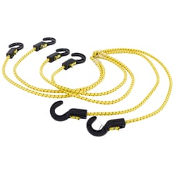 Keeper Black/Yellow Adjustable Bungee Cord 50 in. L X 0.14 in. 1 pk