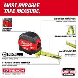 Milwaukee Stud 4.17 in. L X 2.48 in. W Stud Tape Measure 1 pk