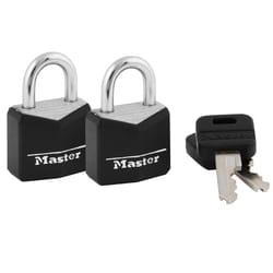 Master Lock 121T 3/4 in. W Steel 3-Pin Tumbler Padlock Keyed Alike