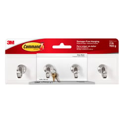 3M Command Quartz Plastic Jumbo Key Rack 2 lb. cap. 1 pk