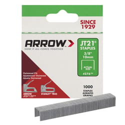 Arrow JT21 7/16 in. W X 3/8 in. L 23 Ga. Wide Crown Light Duty Staples 1000 pk